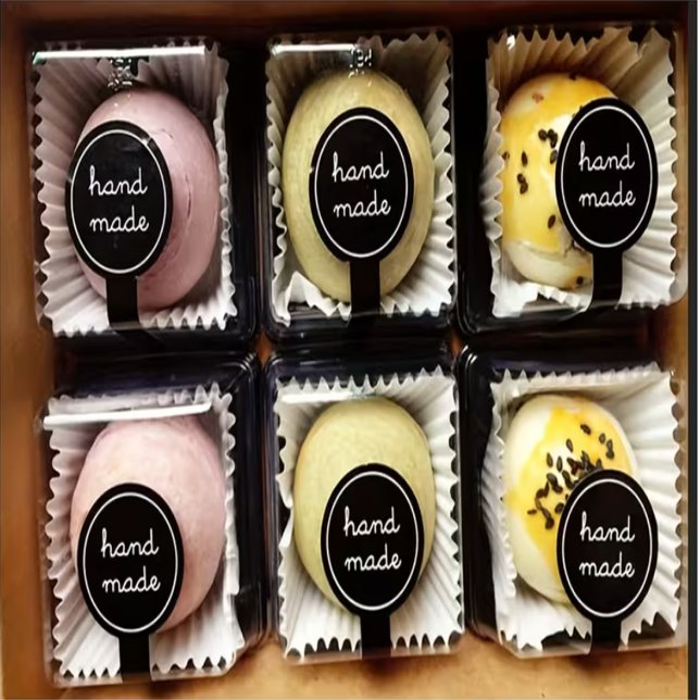 Handmade Black & Pudding Sealing Sticker (Handmade Black & Pudding Sealing Stickers Suitable for DIY Gift, Handmade Baking, Birthday Party, )