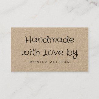 Handmade | Black Typography Business Card