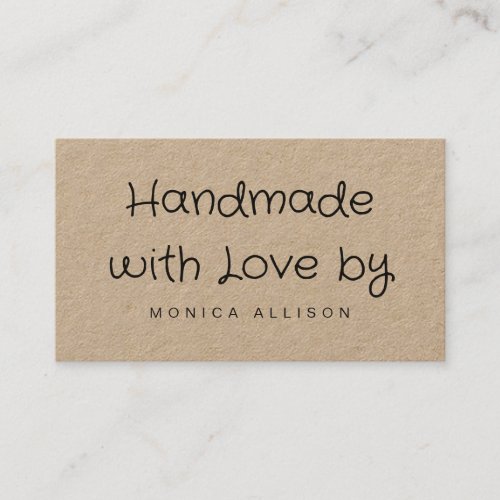 Handmade | Black Typography  Business Card