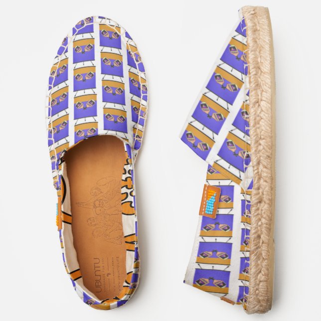 Handmade Blue Pickleball Paddles  Espadrilles (Side)