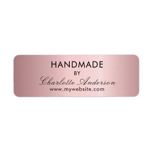 Handmade blush pink made by name label