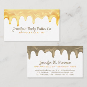 Handmade Body Butter Business Drip Business Card