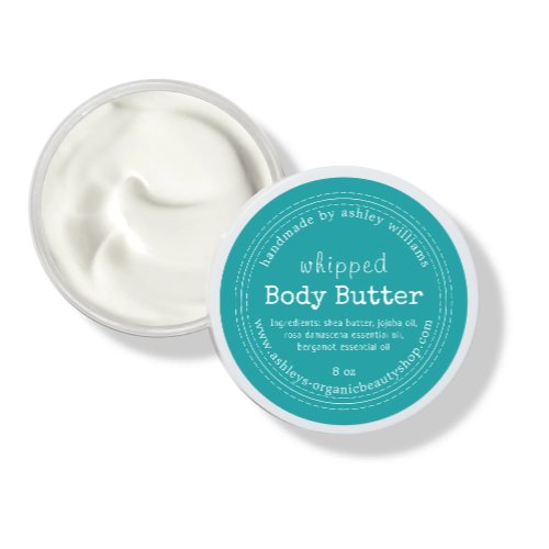 Handmade Body Butter Organic Business Green Classic Round Sticker