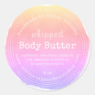 Handmade Body Butter Organic Business Ipanema Classic Round Sticker