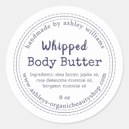 Handmade Body Butter Organic Business Label