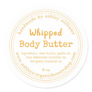 Handmade Body Butter Organic Business Label