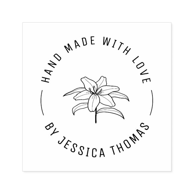 Handmade botanical rubber stamp (Imprint)