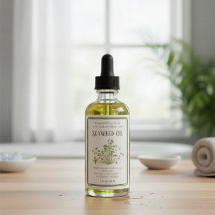Handmade Botanical Seaweed Oil Label