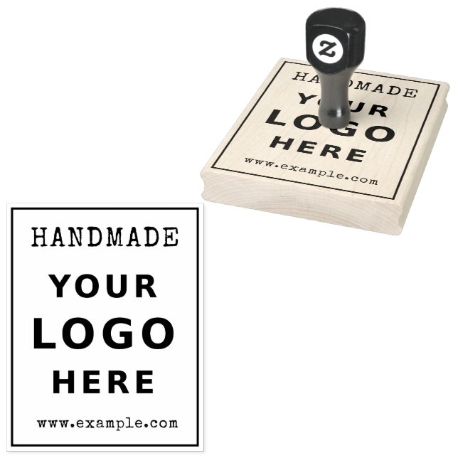 Handmade Business Logo Promotional Personalized Rubber Stamp (Stamped)