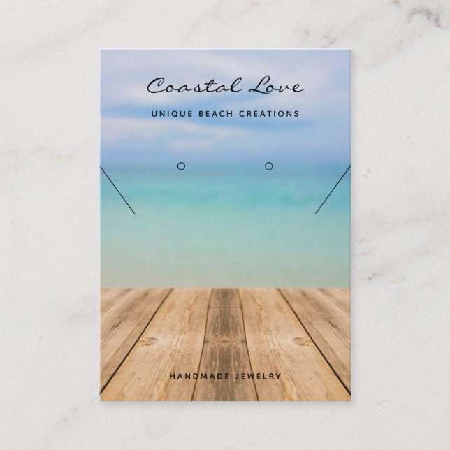 Handmade Business QR Code Jewelry Display Cards (Front)