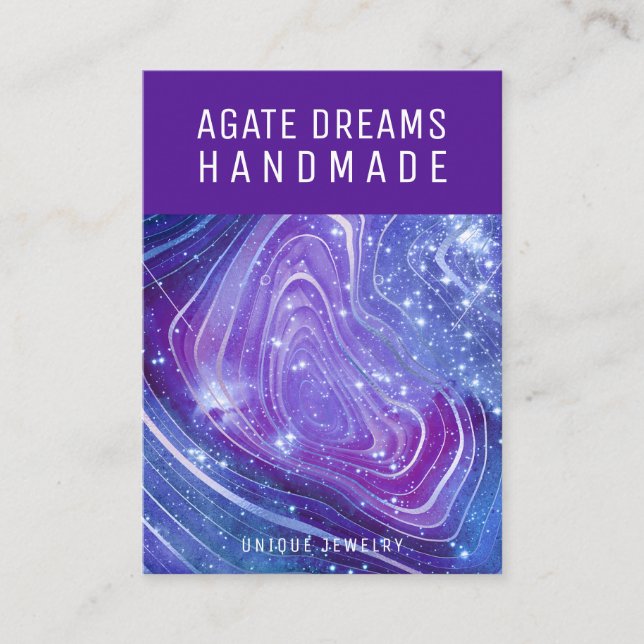 Handmade Business QR Code Jewelry Display Cards (Front)