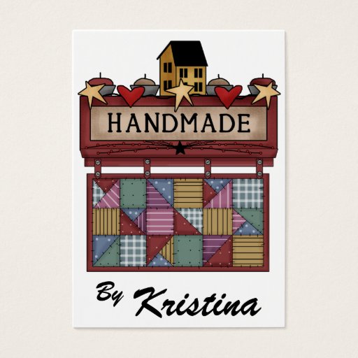 Customizable Handmade By Business / Enclosure Card - SRF Business Card