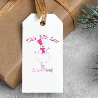 Handmade by Christmas Snowman Stamp