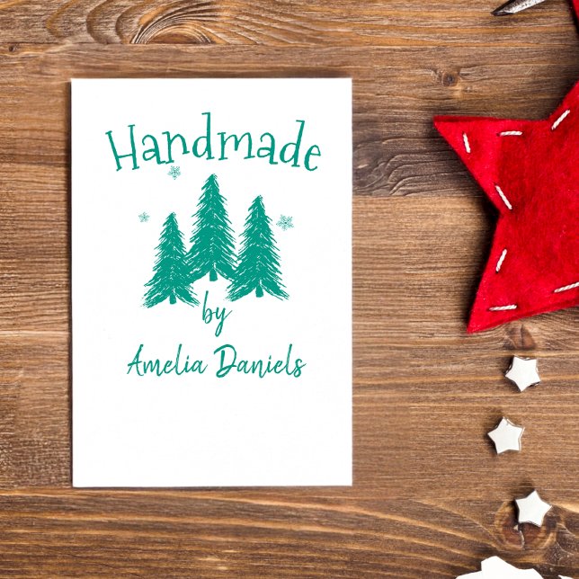 Handmade by  Christmas Tree Personalized Self-inking Stamp (Creator Uploaded)