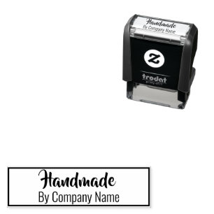 Handmade By Company Name Text Template Self-inking Stamp