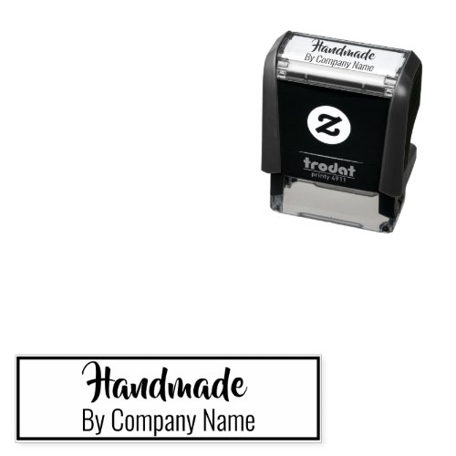 Handmade By Company Name Text Template Self_inking Stamp