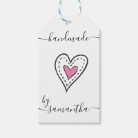 Handmade by Custom Name with Care Instructions