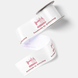 handmade by Custom Sewing clothing Labels Satin Ribbon