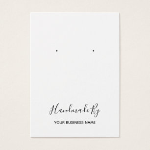 "Handmade By" Earring Display Card