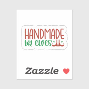 Handmade by Elves Christmas Sticker