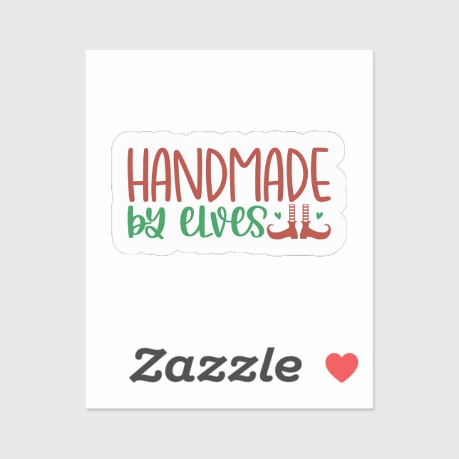 Handmade by Elves Christmas Sticker (Sheet)