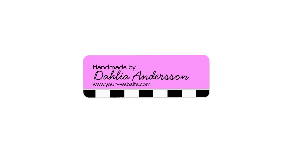 Personalised labels for handmade items