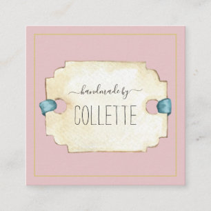 Handmade By Logo Square Business Card