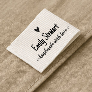 Handmade by Sew on Labels With Customization Grosgrain Ribbon
