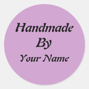 Handmade by Template Classic Round Sticker