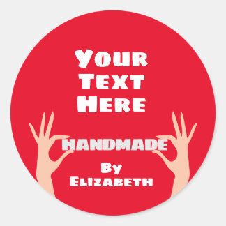Handmade by you classic round sticker