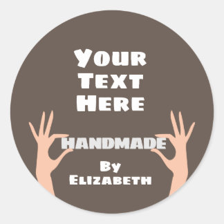 Handmade by you classic round sticker