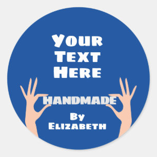 Handmade by you classic round sticker
