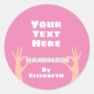 Handmade by you classic round sticker
