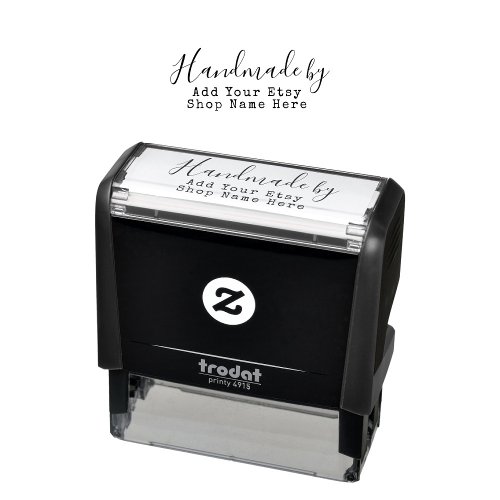 Handmade by Your Business Name Custom Self_inking Stamp