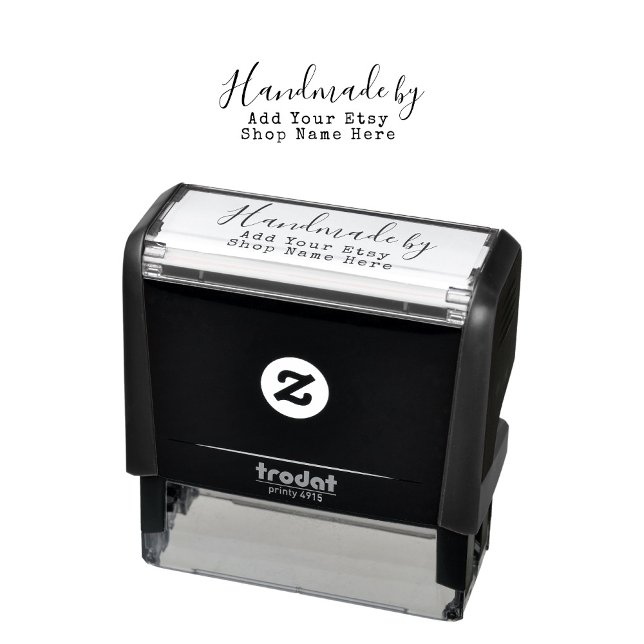 Handmade by Your Business Name Custom Self-inking Stamp (Creator Uploaded)