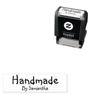 Handmade By Your Name Decorative Font Template Self-inking Stamp
