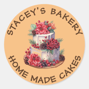 Handmade Cakes Label Bakery Sticker