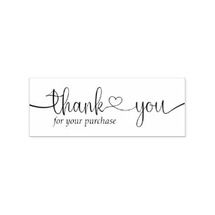 Handmade Calligraphy cardmaking Thank You Rubber Stamp