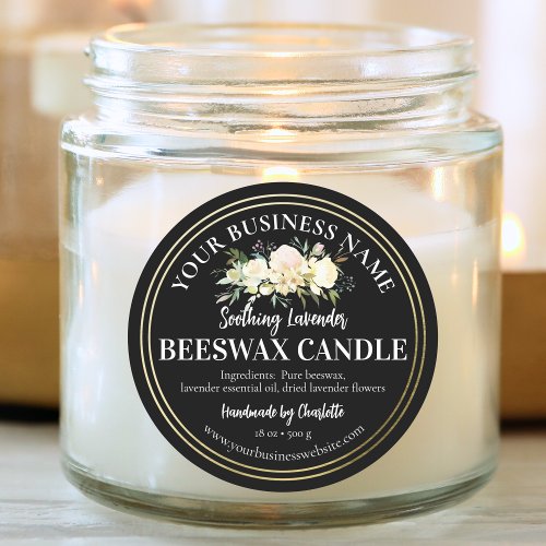 Handmade Candle Product Jars Small Business  Classic Round Sticker