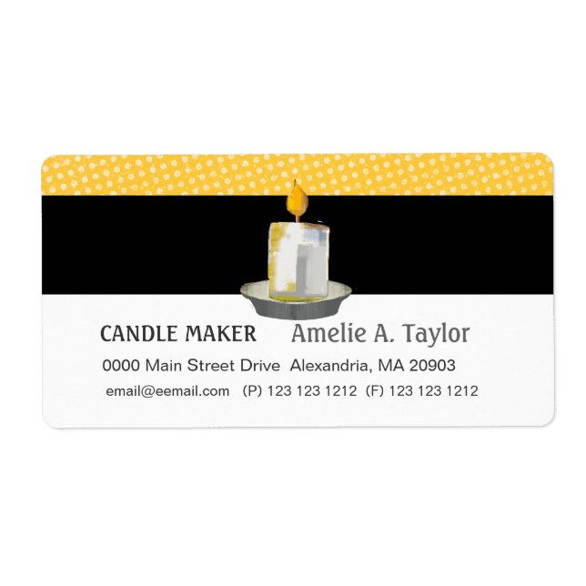 Handmade Candles Label (Front)