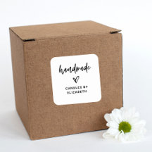 Handmade | Casual Script Packaging Product Label