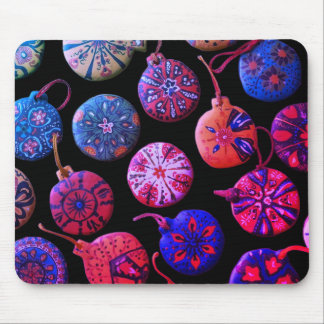 Handmade Ceramic Ornaments On a Computer Laptop Mouse Pad