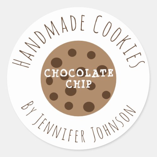  Handmade Chocolate Chip Cookies Classic Round Sticker