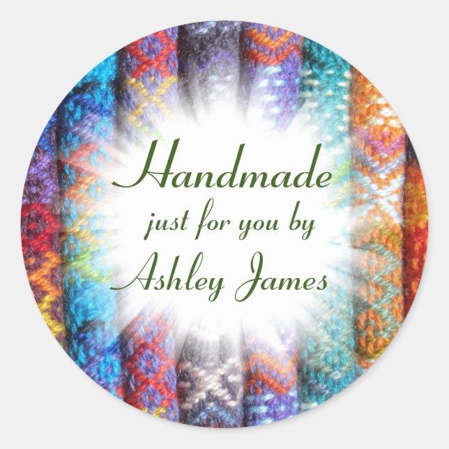 Handmade Classic Round Sticker (Front)