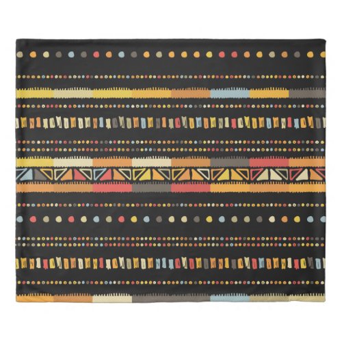 Handmade colored stripes bright tribal seamless pa duvet cover