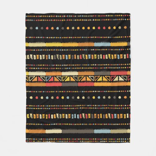 Handmade colored stripes bright tribal seamless pa fleece blanket