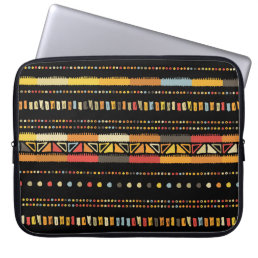 Handmade colored stripes bright tribal seamless pa laptop sleeve