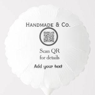 Handmade company business Scan QR details name dat Balloon