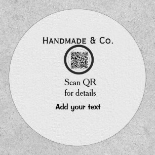 Handmade company business Scan QR details name dat Patch