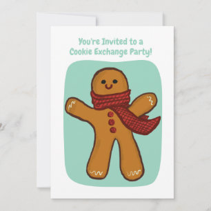 Handmade Cookie Exchange Party Holiday Editable Invitation